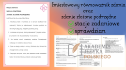 Składnia STACJE ZADANIOWE ORAZ SPRAWDZIAN