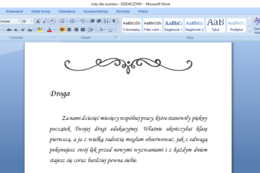 Ocena opisowa- KLASA I, listy dla uczniów, przykładowe oceny