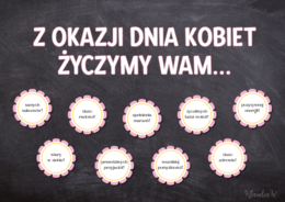 Dzień Kobiet - gazetka z życzeniami (wersja 2)