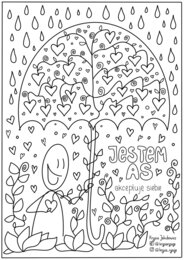 Jestem As - Akceptuję Siebie kolorowanka