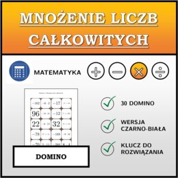Domino - Mnożenie liczb całkowitych | matematyka