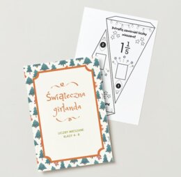 Liczby mieszane - ułamkowa girlanda świąteczna