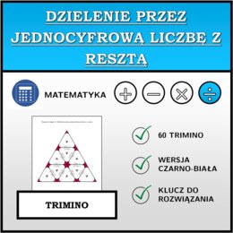 Trimino - Dzielenie przez jednocyfrową liczbę z resztą | matematyka