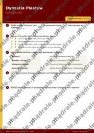 DYNASTIA PIASTÓW - Karta pracy ucznia