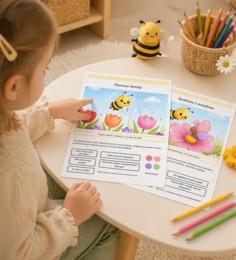 Wiosenny spacer z pszczółką