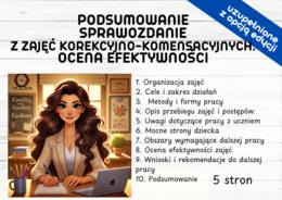 PODSUMOWANIE SPRAWOZDANIE Z ZAJĘĆ Korekcyjno-komensacyjnych. OCENA EFEKTYWNOŚCI