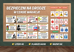 BEZPIECZEŃSTWO NA DRODZE (w czasie wakacji) - gazetka edukacyjna