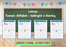 Alfabet - labirynt z literką
