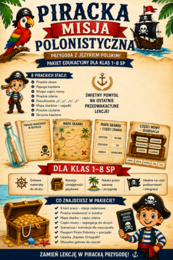 Piracka Misja Polonistyczna. Mega pakiet na ostatnie lekcje języka polskiego.