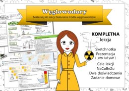 Chemia. Klasa 8. Węglowodory. Naturalne źródła węglowodorów. Kompletny PAKIET do lekcji dla nauczyciela.