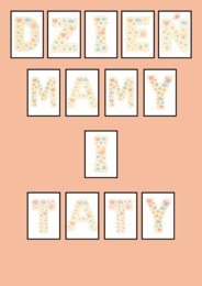 Napis DZIEŃ MAMY I TATY PASTELOWE KOLORY