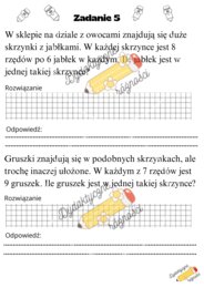 Mnożenie w zakresie 100. Zadania z treścią dwuczłonowe.
