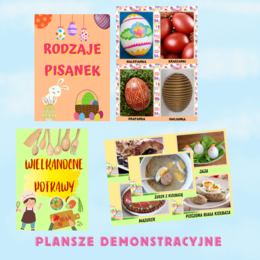 WIELKANOC- plansze rodzaje pisanek oraz potrawy Wielkanocne