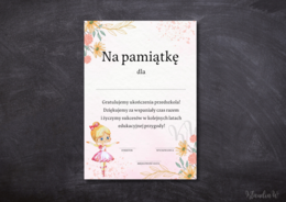 Wklejki do książek na zakończenie przedszkola