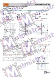 Przekształcenia wykresów funkcji-przesunięcie wzdłuż OX, przesunięcie wzdłuż OY, przesunięcie o wektor, symetria względem OX, symetria względem OY, wartość bezwzględna względem OX i OY..