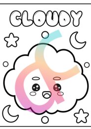 Język angielski - Pogoda - karty do kolorowania dla dzieci; przedszkole