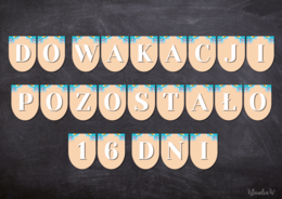 Odliczanie do wakacji - girlanda (PDF)