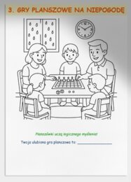 Kolorowanka: "Co robimy gdy pada deszcz?"