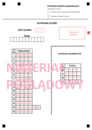 Karta odpowiedzi egzamin ósmoklasisty maj 2023