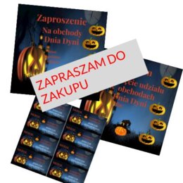 ??Dzień Dyni/ Halloween - zaproszenie, dyplom, medale