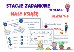 Stacje zadaniowe - Mały książę, Antoine de Saint-Exupéry, klasa 7-8
