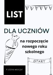 LIST WYCHOWAWCY DLA UCZNIÓW na rozpoczęcie roku szkolnego!