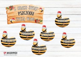 ŚWIĄTECZNE ŻYCZENIA - WERJA PSZCZÓŁKI - INNE NAZWY GRUP RÓWNIEŻ DOSTĘPNE
