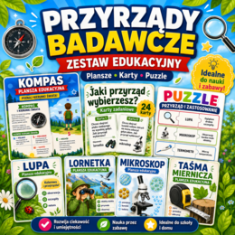 PRZYRZĄDY BADAWCZE – gotowy zestaw materiałów do nauki