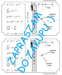 Potęgi - wzory. Wklejka Szkoła Podstawowa.