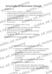SCENARIUSZ zebrania organizacyjnego - gotowy do natychmiastowego użycia, dostosowany do potrzeb wychowawców!