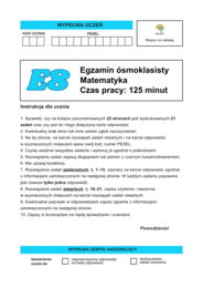 Próbny Egzamin Ósmoklasisty z Matematyki - arkusz E8 z odpowiedziami i zasadami punktacji