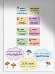 Kolorowe parasolki z papieru