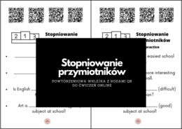 Stopniowanie przymiotników - język angielski - wklejka powtórzeniowa - klasy 5 i 6