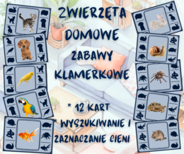 Zwierzęta domowe zabawy klamerkowe CIENIE