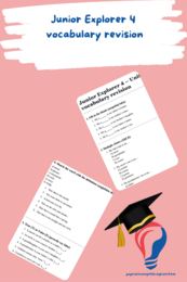 Junior Explorer 4 – Unit 1 – vocabulary revision
