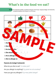 Kids Can  3 unit 4 Karty pracy - What's in the food we eat?