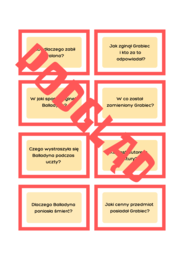 Balladyna - gra "Pokoloruj miecz i malinę"