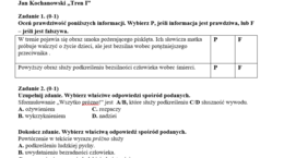 "Tren I" Jana Kochanowskiego - karta pracy