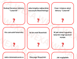 Zestaw Latarnik elementy graficzne + kartki z pytaniami