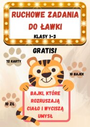 Ruchowe zadania do ławki gratis bajki