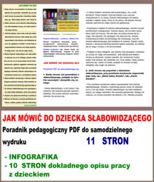 JAK MÓWIĆ do dziecka słabowidzącego. Poradnik pedagogiczny w PDF do samodzielnego wydruku.
