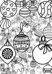 Kolorowanka XXL - zima, bombki