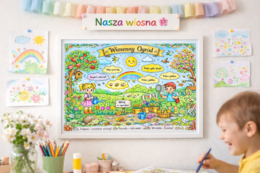 Kolorowanka "Wiosenny ogród"