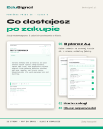 Powtórka przed E8 matematyka— stacje matematyczne, klasa 8, początek roku  (materiał klas 4–7 + klucz)