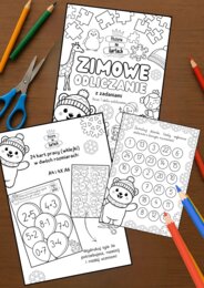 Zimowe odliczanie z zadaniami - klasa 1 szkoła podstawowa