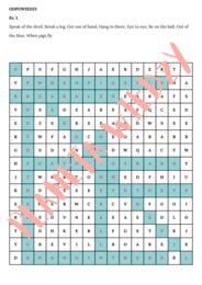 Wykreślanka Popularne Angielskie Idiomy Poziom A2/B1 – PDF do druku + Klucz Odpowiedzi