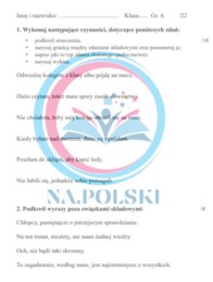 Zdania złożone oraz wyrazy poza związkami - kartkówka