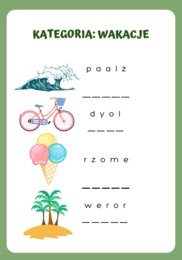 ROZSYPANKI WYRAZOWE DLA MŁODSZYCH UCZNIÓW JĘZYK POLSKI