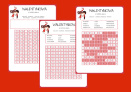 WYKREŚLANKA – WALENTYNKI – ćwiczenia redakcyjne, ortograficzne