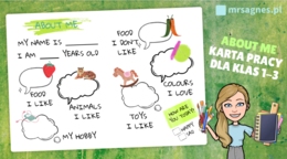 ABOUT ME - karta pracy dla klas 1-3